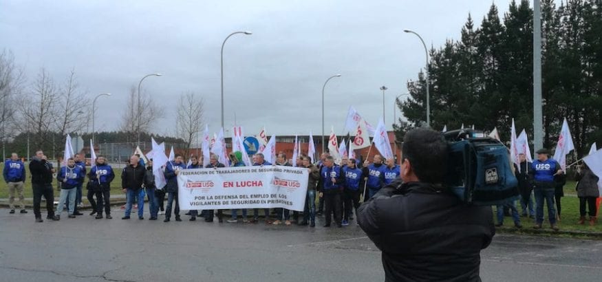 Éxito de las concentraciones por el mantenimiento de la seguridad privada en los centros penitenciarios