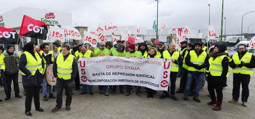 Primera concentración por Alfonso Callejo, que el 12 de febrero irá a mediación con Campofrío