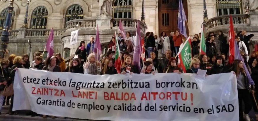 Las trabajadoras del SAD de Bizkaia finalizan sus últimas jornadas de huelga por un convenio digno