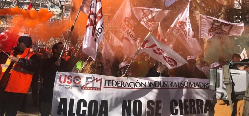 Los trabajadores de Alcoa convocan concentración frente al Congreso para exigir celeridad de acción