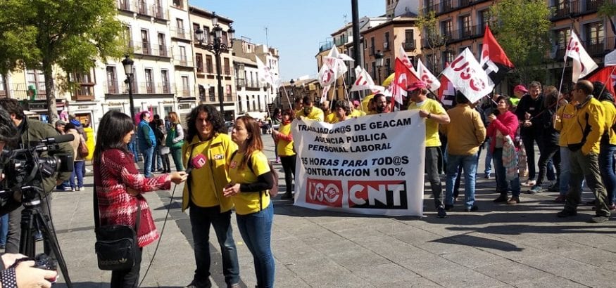 Trabajadores de Geacam se movilizan por un convenio sectorial y la categoría de bombero forestal