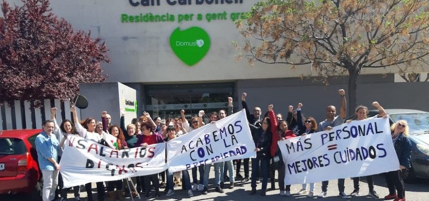 Trabajadores de residencias privadas de Baleares se manifiestan para lograr mejoras laborales