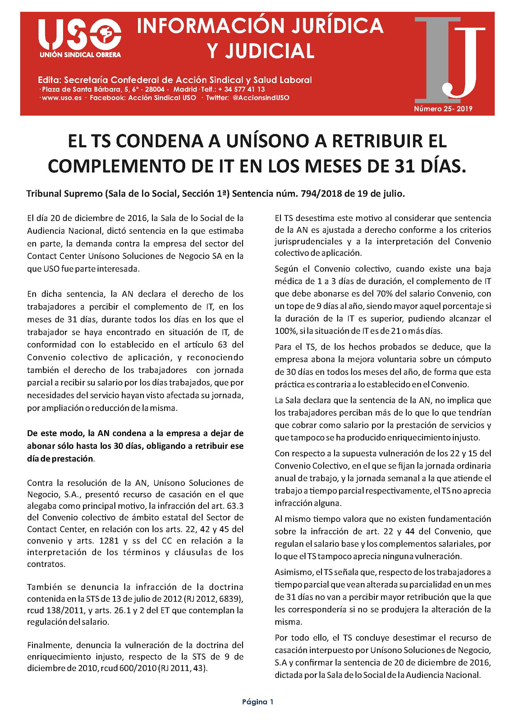 Información Jurídica y Judicial nº 25