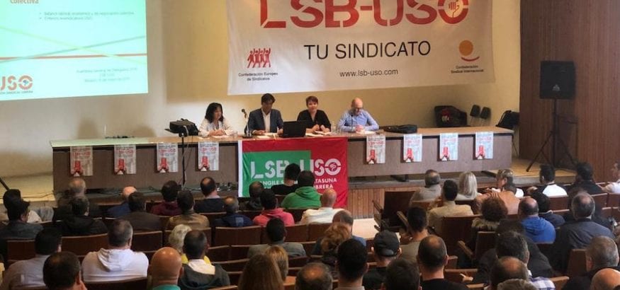 Joaquín Pérez exige una verdadera transición sindical en la Asamblea de Delegados de LSB-USO Euskadi Joaquín Pérez exige una verdadera transición sindical en la Asamblea de Delegados de LSB-USO Euskadi