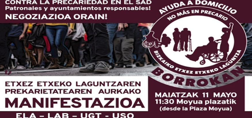El SAD de Bizkaia se manifestará en Bilbao el 11 de mayo y convoca nuevas huelgas