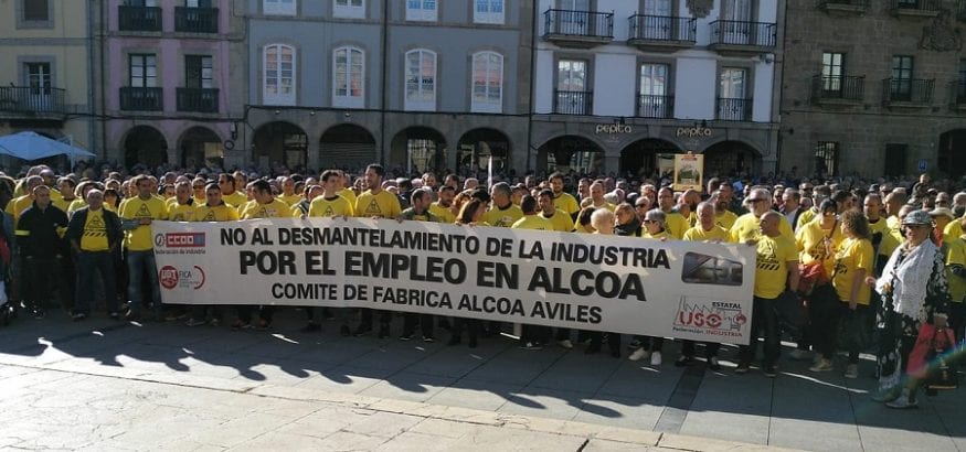 Los trabajadores de Alcoa marcharán a pie de Avilés a Madrid exigiendo una solución para las plantas