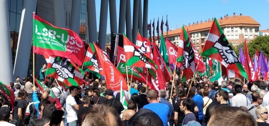 Segunda jornada de huelga del metal en Bizkaia con seguimiento masivo