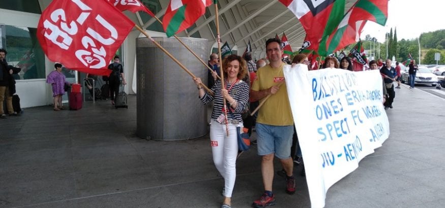 Los trabajadores de aeropuerto de Bilbao retoman mañana la huelga