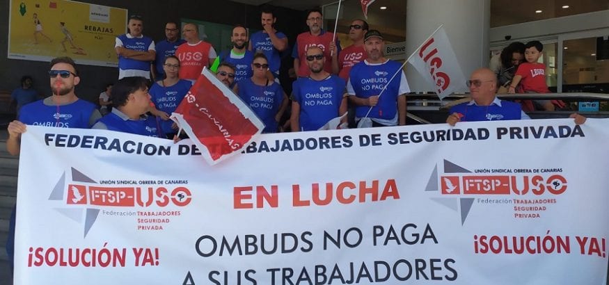 Los trabajadores de Ombuds siguen concentrándose frente a las empresas que no rescinden