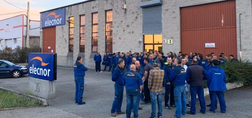 Los trabajadores de Elecnor en Asturias convocan 6 días más de huelga