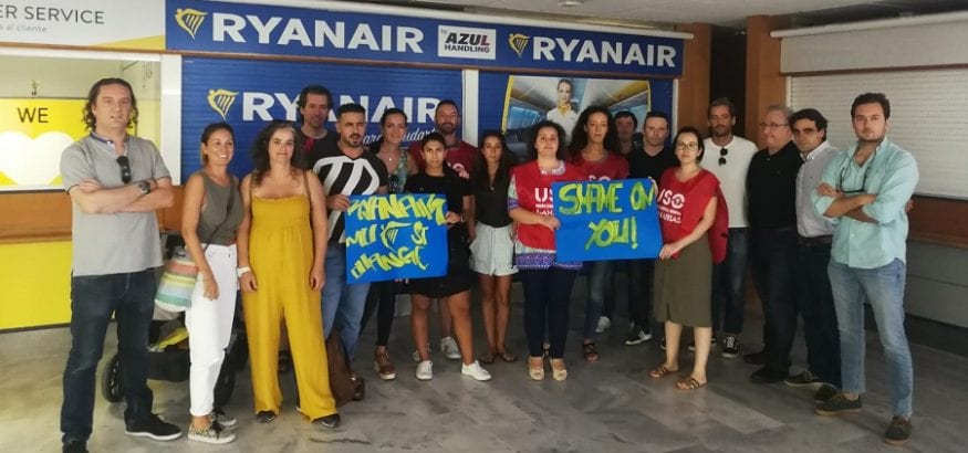 Las diez jornadas de huelga en Ryanair se traducen en el mes con más horas trabajadas