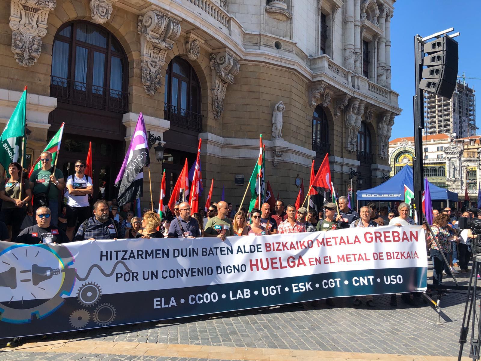 Éxito de la primera jornada de huelga del Metal de Bizkaia en esta ...