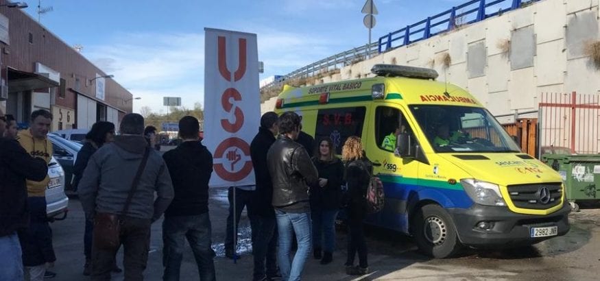 Delegados y afiliados de USO se concentran frente a SSG-Guadalajara por el acoso laboral y sindical