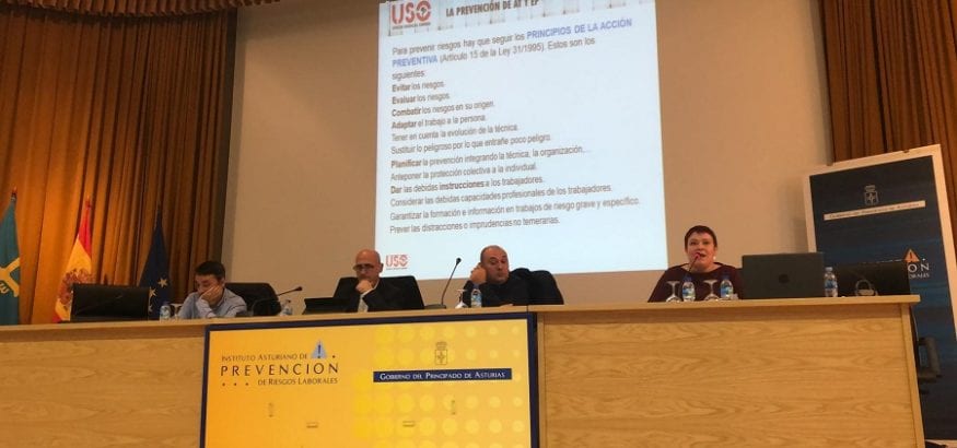 USO celebra una jornada sobre evaluación de riesgos laborales en Asturias