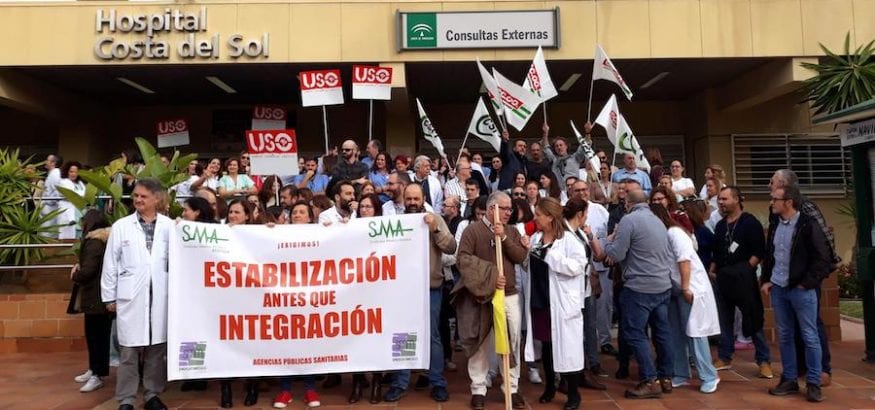 USO-Andalucía reclama 104 puestos de trabajo indefinidos en la Agencia Sanitaria Costa del Sol