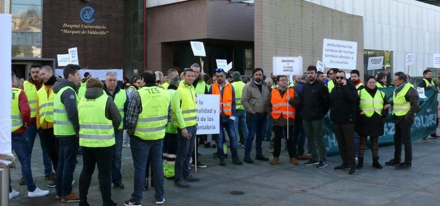 Trabajadores de Ambuibérica protestan contra el plan de imponer turnos y no abonar extras