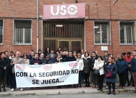 USO-La Rioja recuerda en un emotivo acto a los dos trabajadores fallecidos en accidente laboral