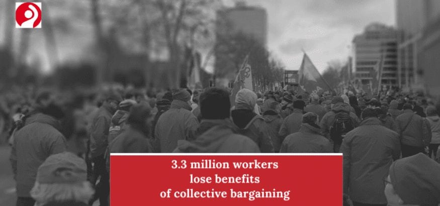Caen en más de tres millones los trabajadores con convenio en Europa