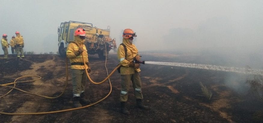 USO denuncia la situación laboral de los 800 bomberos forestales de Extremadura