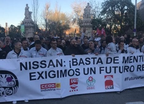 Los trabajadores de Nissan exigen responsabilidades por las cargas contra su manifestación legal