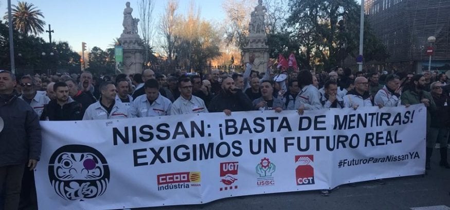 Los trabajadores de Nissan exigen responsabilidades por las cargas contra su manifestación legal
