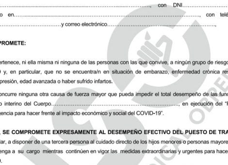 USO denuncia que el SEPE exige una declaración jurada de no estar contagiado por covid-19