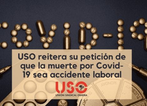 USO reitera su petición de que la muerte por Covid-19 sea considerada accidente laboral