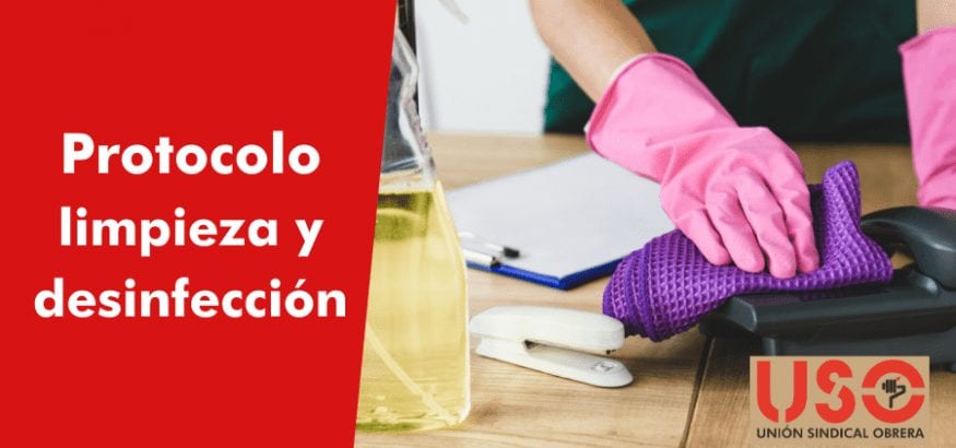 ¿Qué protocolo de limpieza debe realizarse en el centro de trabajo?