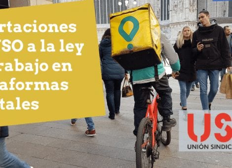 USO presenta sus propuestas para regular el trabajo en plataformas digitales