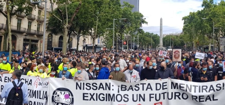 Los trabajadores de Nissan Barcelona vuelven a tomar las calles