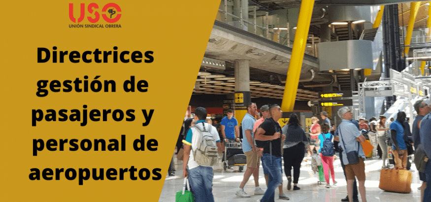 Directrices para gestión de pasajeros y personal de aeropuertos