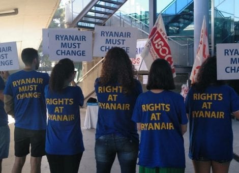 Ryanair: continúa la batalla judicial y el recorte de derechos laborales y salarios
