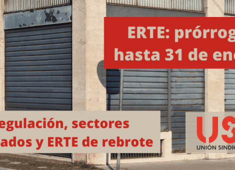 ERTE, prórroga hasta enero: sectores afectados y ERTE de rebrote