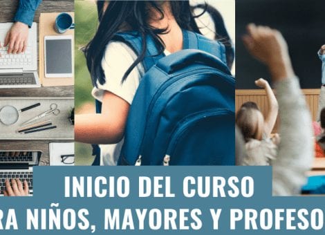 Inicio del curso para niños, mayores y profesores en plena pandemia