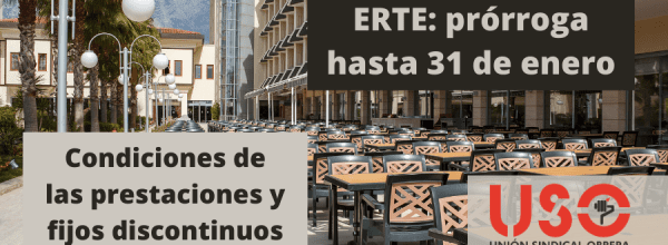 Prórroga de los ERTE hasta enero: prestación por desempleo y para fijos discontinuos