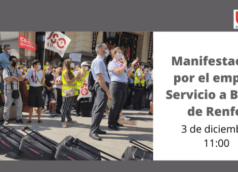 Los trabajadores del Servicio a Bordo de Renfe salen de nuevo a la calle