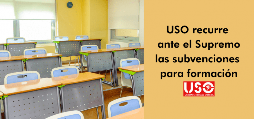 USO recurre la concesión directa de subvenciones de formación