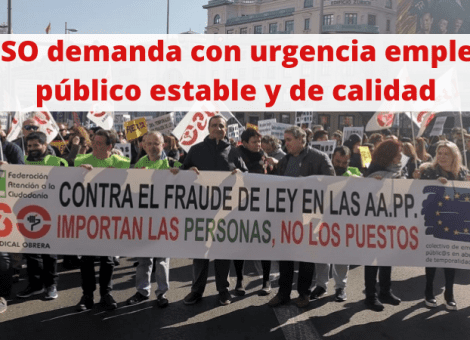 USO demanda con urgencia empleo público estable y de calidad