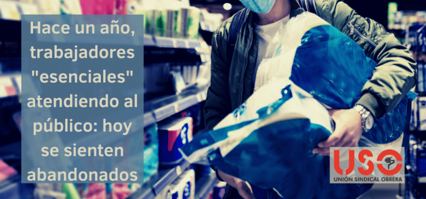 Supermercados y mostrador: un año de trabajadores “esenciales” atendiendo al público