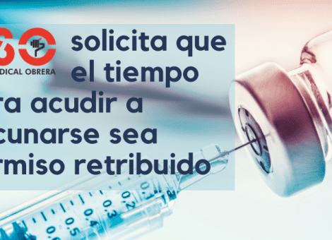 USO le pide a Trabajo que ir a vacunarse contra el covid sea permiso retribuido