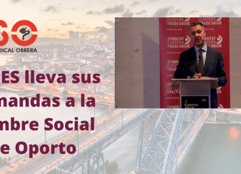 La CES lleva sus demandas a la Cumbre Social de Oporto