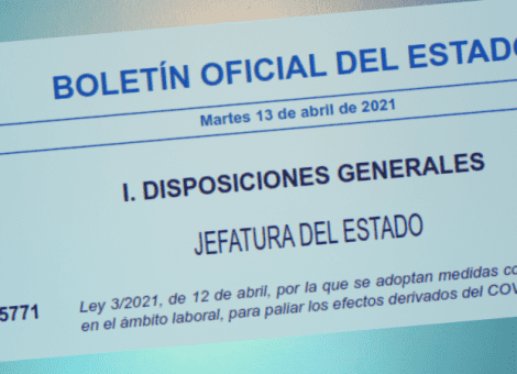Ley 3/2021. Medidas para proteger el empleo frente al covid-19