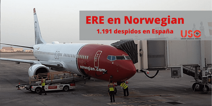 Norwegian anuncia un ERE que afectará al 85% de su plantilla en España