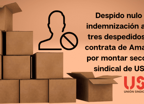 Sentencias sobre vulneración de la libertad sindical en empresa de paquetería de Amazon