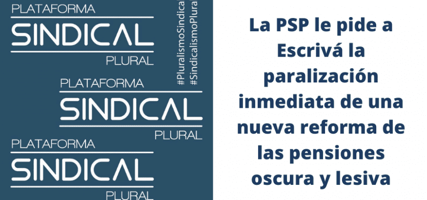 La Plataforma Sindical Plural solicita la paralización de la reforma de las pensiones