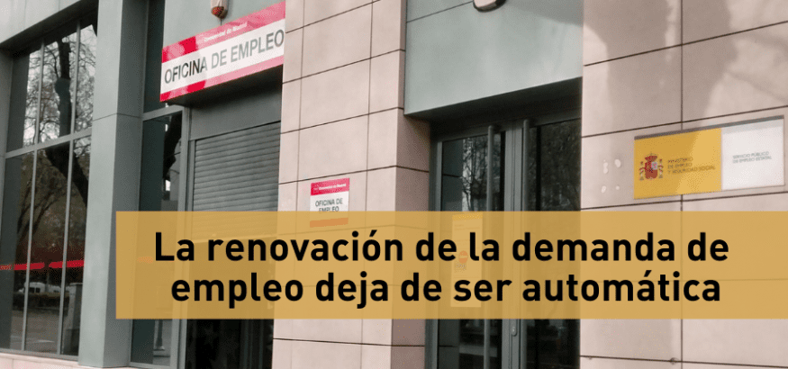 Renovar la demanda de empleo: el sellado ya no es automático