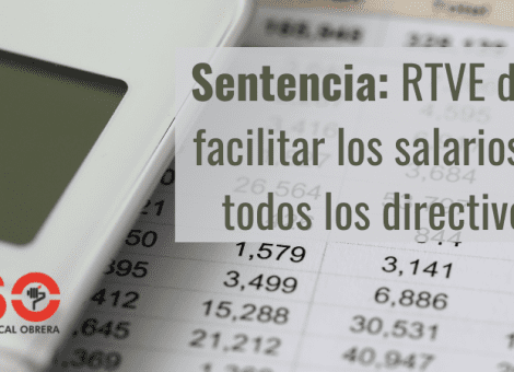 Sentencia del Juzgado Central da la razón a USO: RTVE debe proporcionar salarios de directivos
