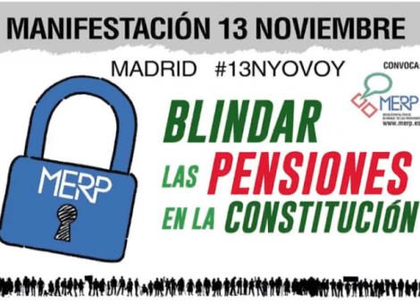 La MERP convoca manifestación el 13-N por el blindaje de las pensiones