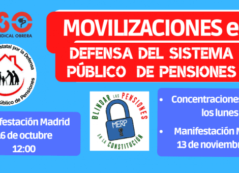 USO se moviliza en defensa del sistema público de pensiones