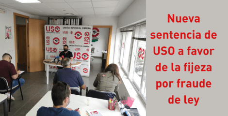 USO logra sentencia pionera de interinos que obliga a hacer fija a trabajadora que aprobó sin plaza